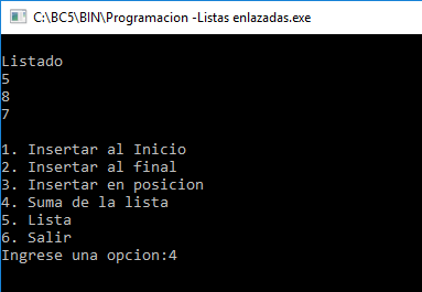Programacion: Listas enlazadas