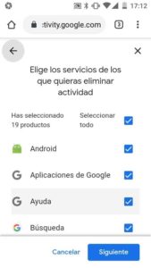 Cómo borrar historial de búsqueda de Google en Android