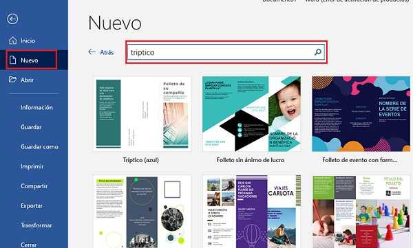 Cómo hacer trípticos en Word