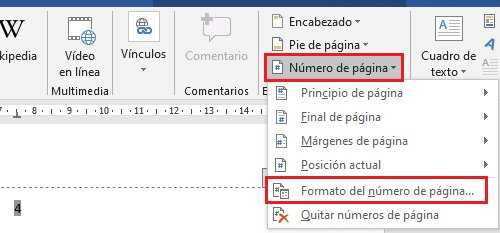 Cómo enumerar páginas en Word