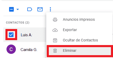 Cómo eliminar contactos de Google