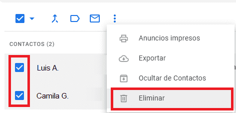 Cómo eliminar contactos de Google