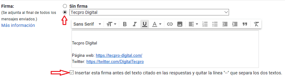 Cómo agregar firma en Gmail