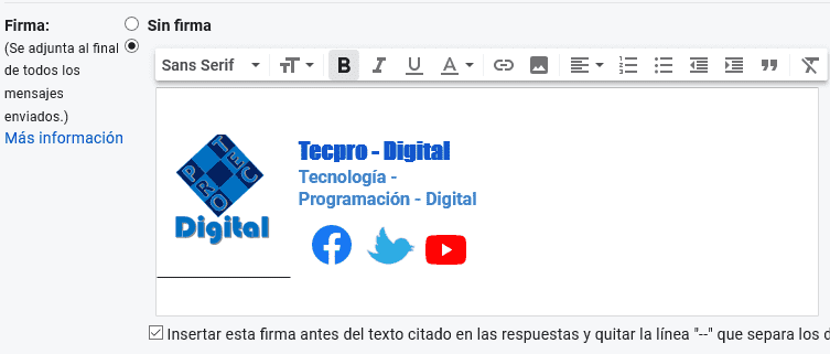 Cómo agregar firma en Gmail