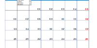 Calendario perpetuo en excel mensual