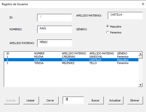 Crear una base de datos en Excel
