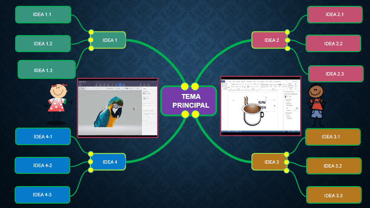 Descargar plantilla de mapa mental en PowerPoint - Tecpro Digital