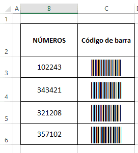 Cómo generar código de barras en excel
