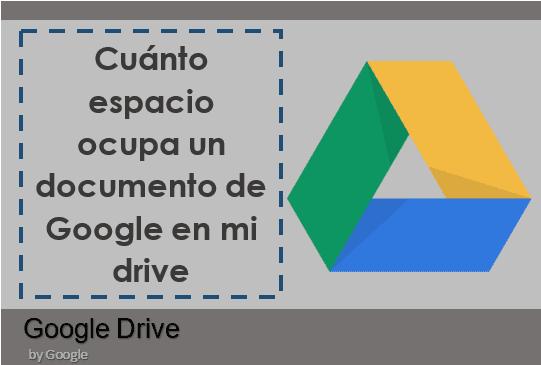 Cuánto espacio ocupa un documento de Google en mi drive