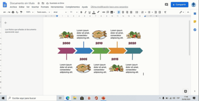 Cómo hacer una línea de tiempo en Google Docs