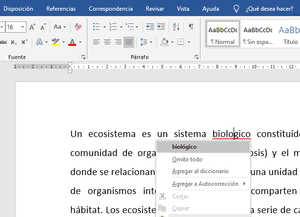 cómo corregir ortografía en Word