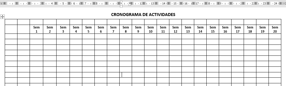 Cómo hacer un cronograma de actividades en Word