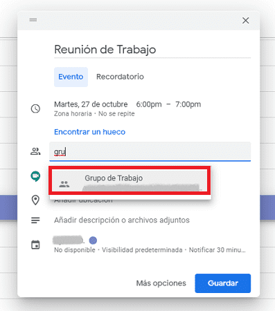 Crear grupo de contactos de Gmail para usar en Meet y Classroom