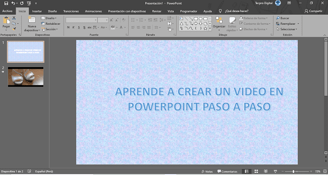 Cómo hacer un en PowerPoint Tecpro Digital