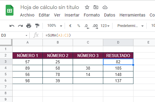 Sumar en Google Sheets números, horas y varias hojas