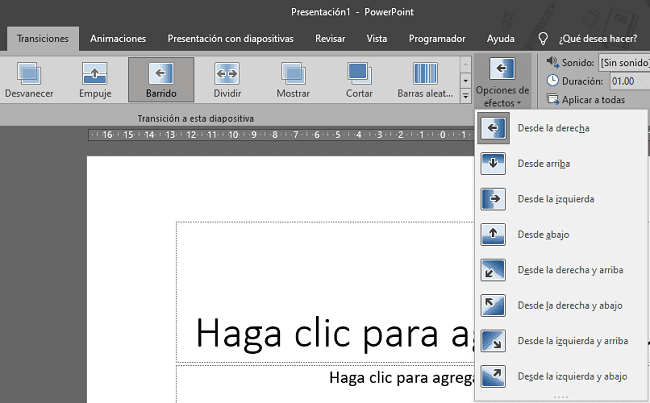 Qué es y cómo aplicar transiciones en PowerPoint