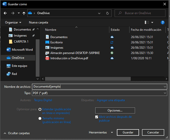 CÓMO CONVERTIR DOCUMENTOS DE WORD A PDF Y ENVIARLO A NUESTROS CONTACTOS