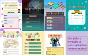 Carátulas y portadas de matemáticas para secundaria para imprimir en Word
