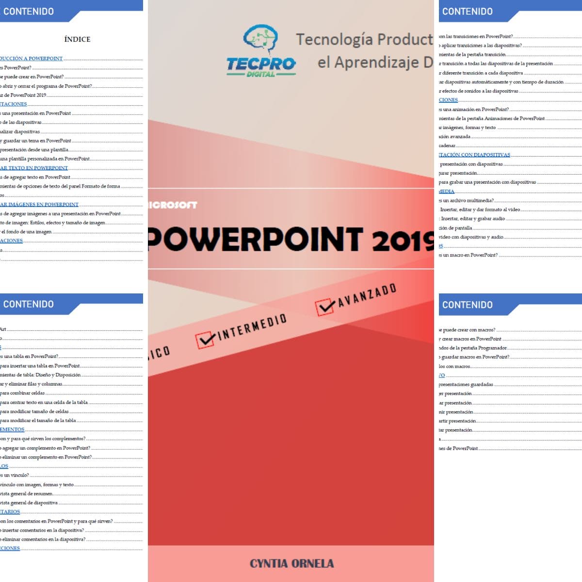 Libro o manual en PDF de PowerPoint 2019 para principiantes y avanzados
