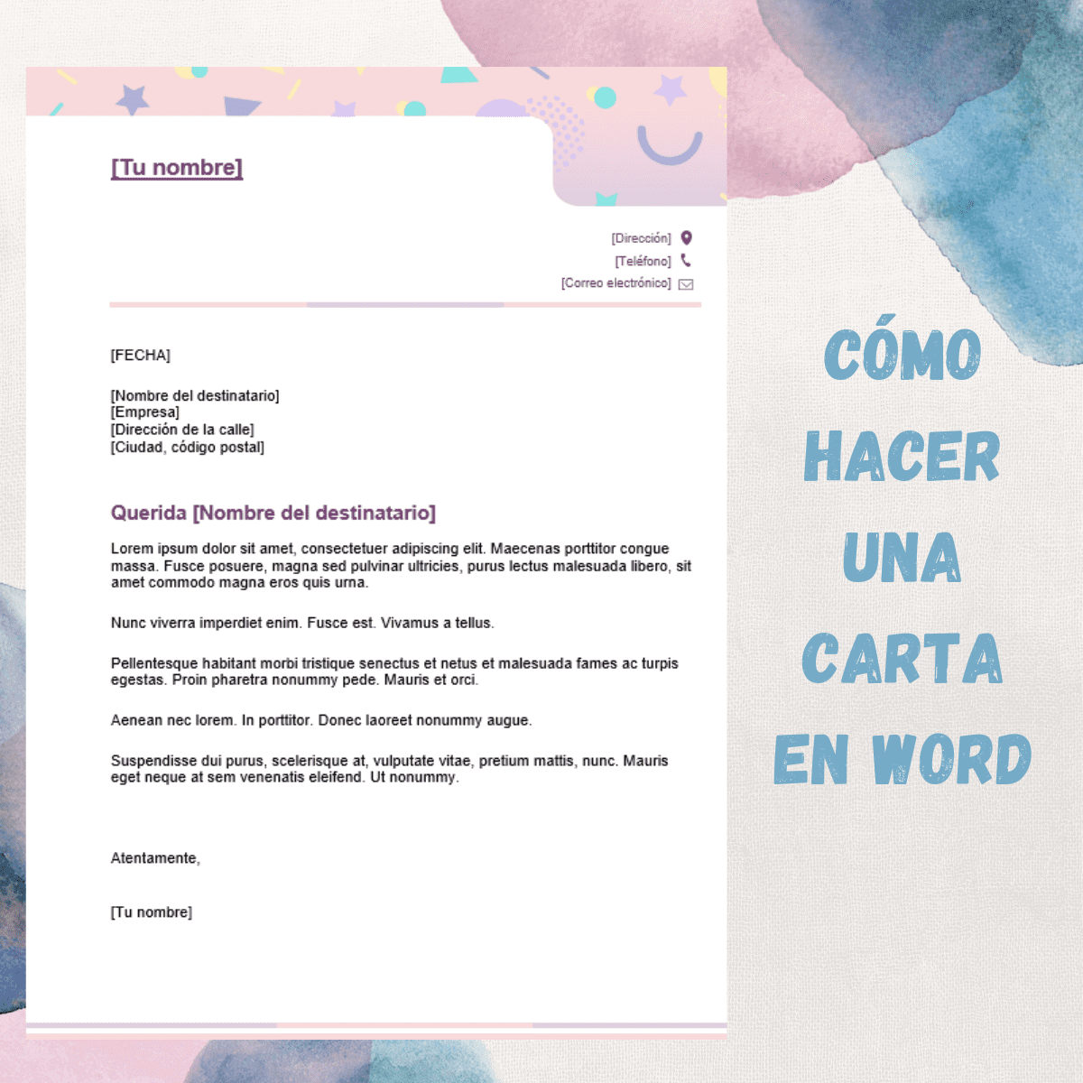 Cómo Hacer Una Carta En Word Guía Paso A Paso Tecpro Digital 1422