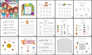 Ficha de actividades de Vocales para preescolar en PDF