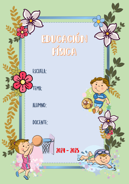 Carátulas de Educación Física para descargar Gratis