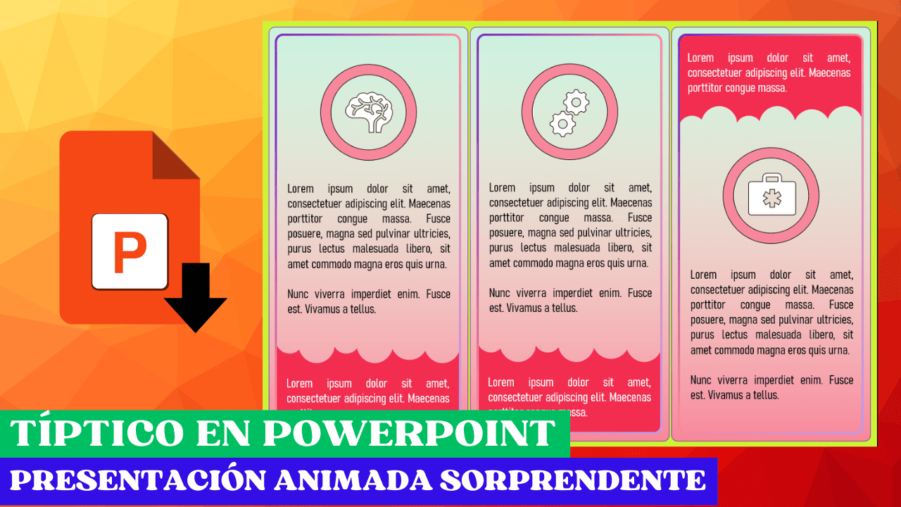 Tríptico en PowerPoint - Presentación animada sorprendente - 1