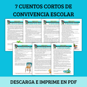 Cuentos cortos sobre la Convivencia escolar para imprimir