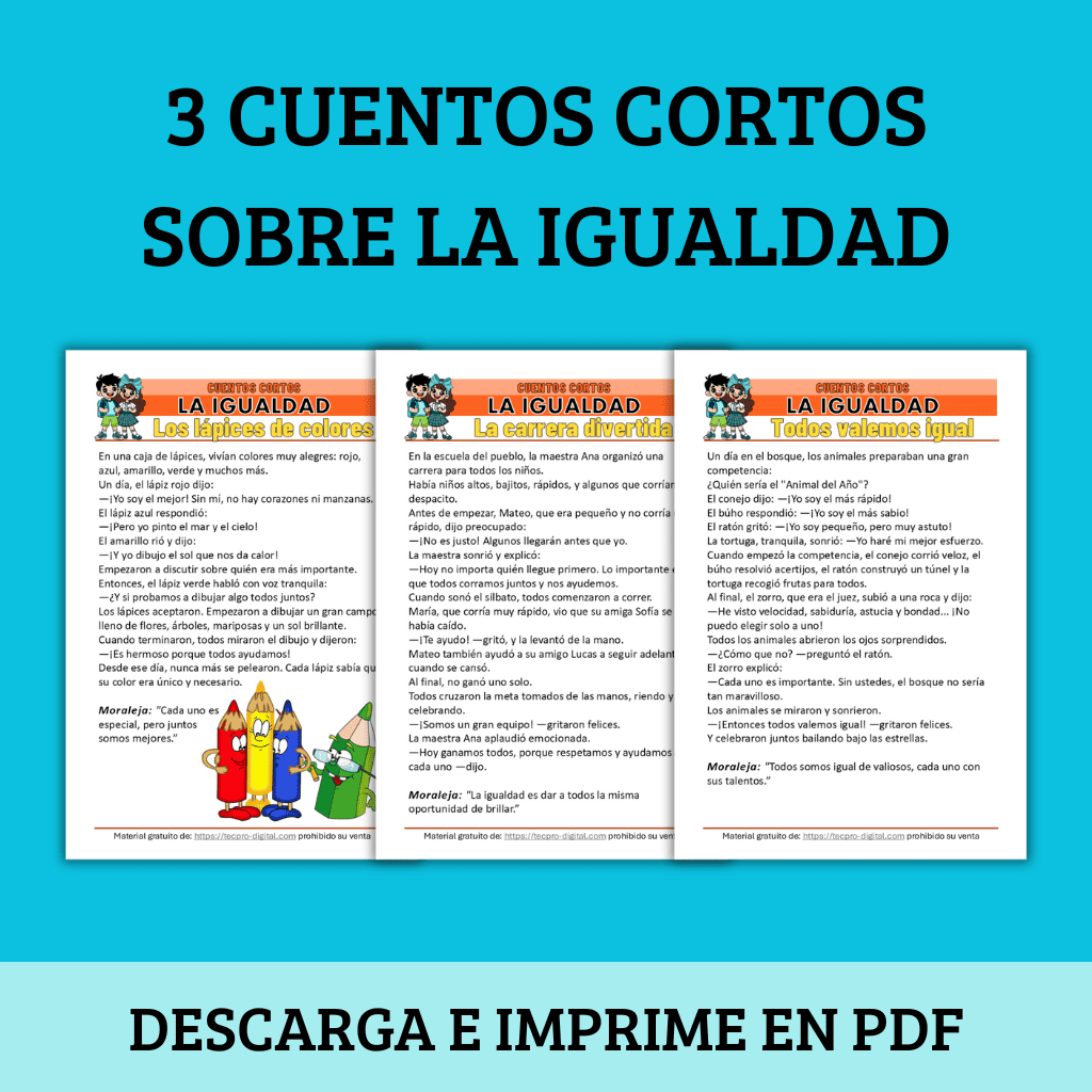 Cuento Corto sobre la Igualdad Lecturas que enseñan Valores