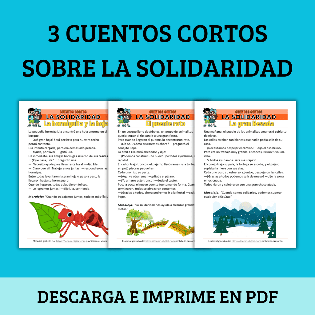 Cuento Corto sobre la Solidaridad 3 Lecturas con moraleja