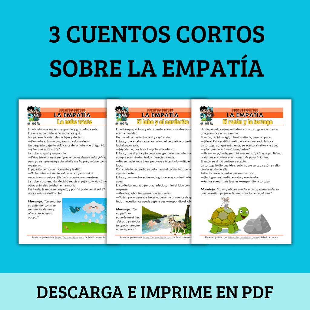 Cuentos sobre la Empatía Lecturas cortas con Moralejas