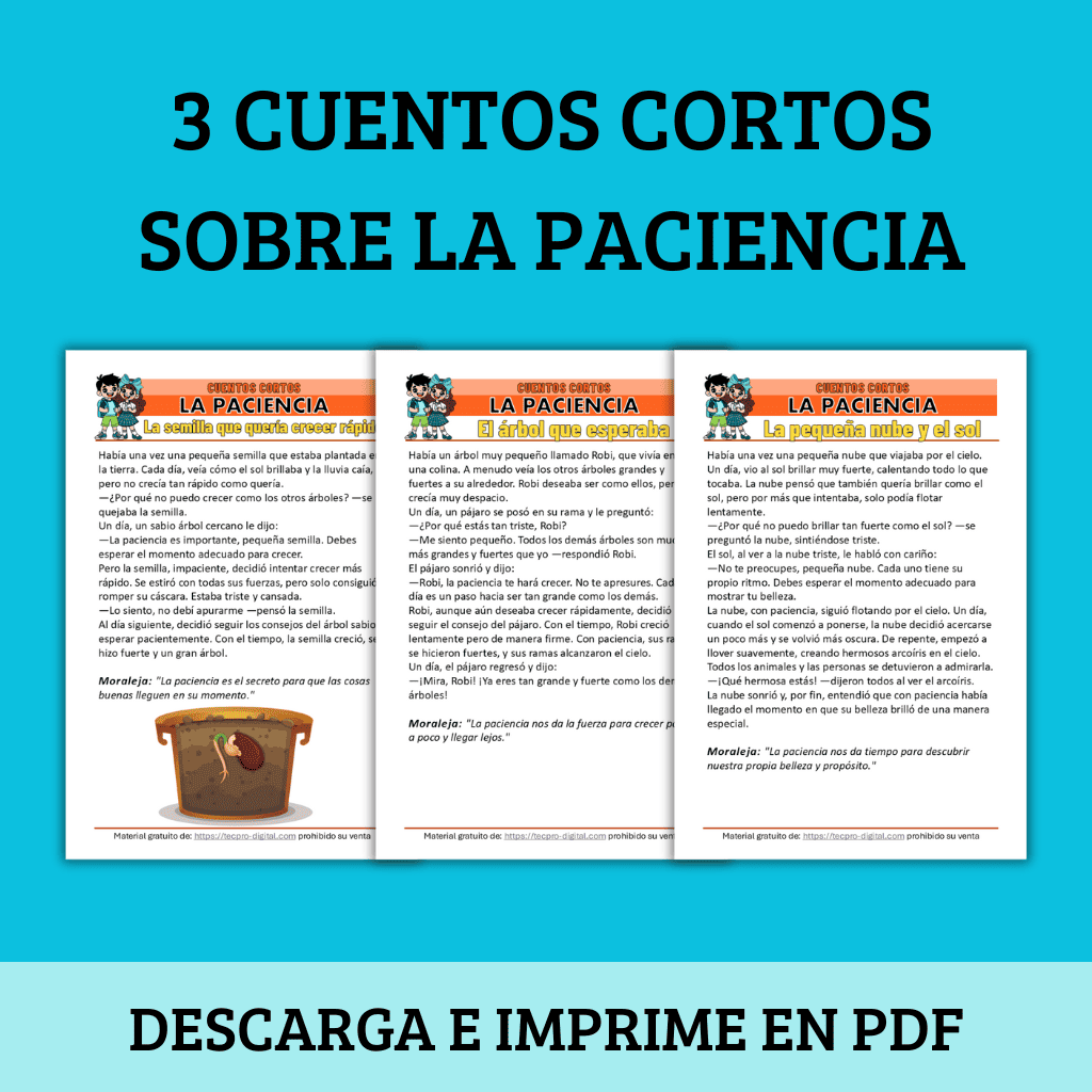 Cuentos sobre la Paciencia con Moraleja Lecturas para Primaria