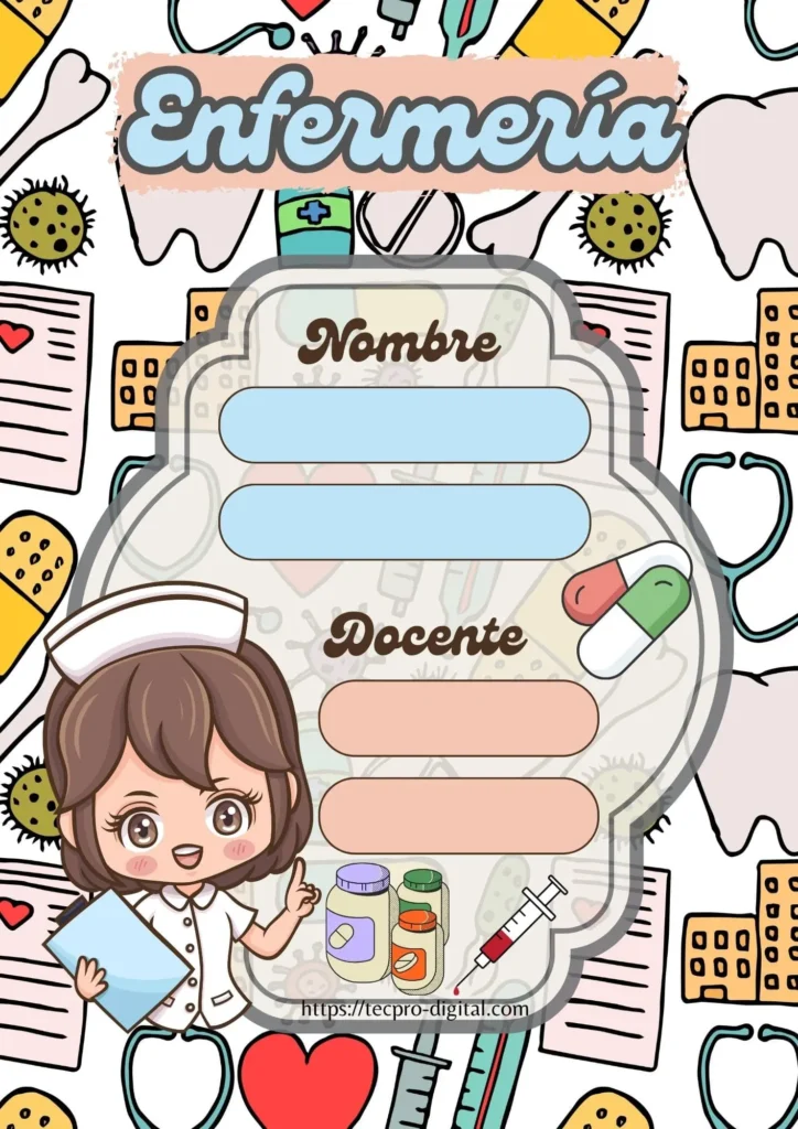 Carátulas de Enfermería para Cuaderno