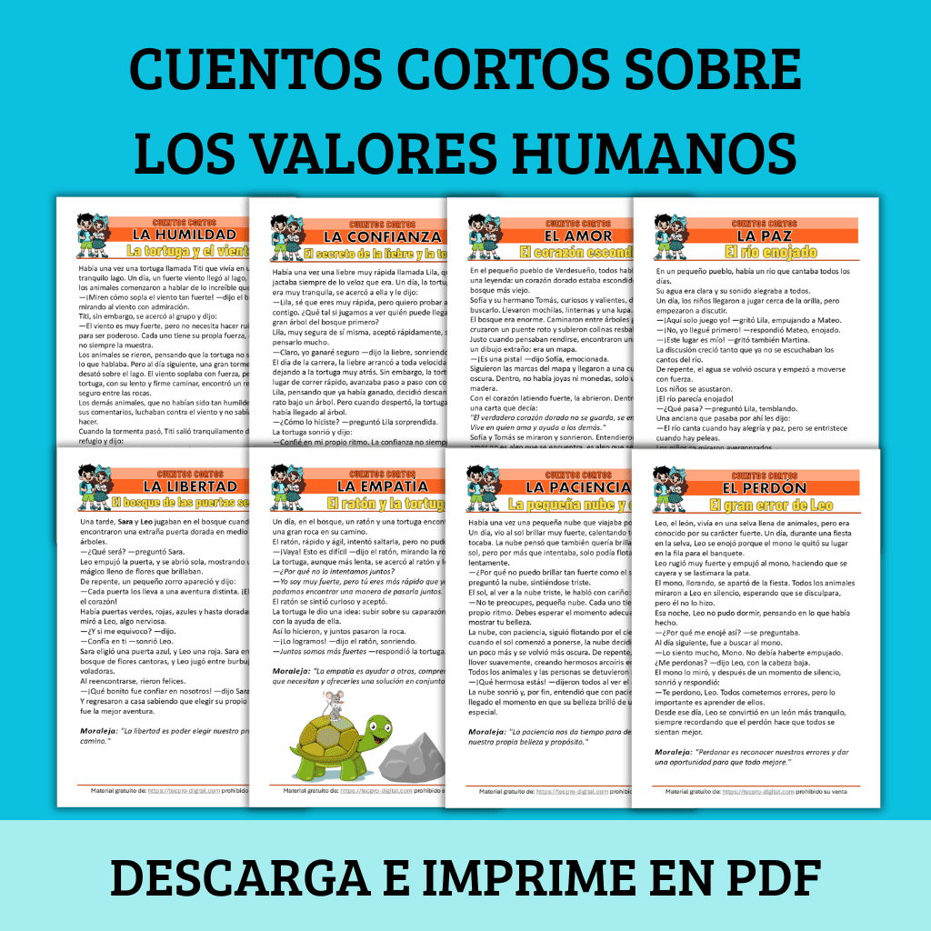 Cuentos sobre Los Valores lecturas Cortas con Moralejas