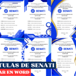 Caratulas de SENATI para editar en Word 2026