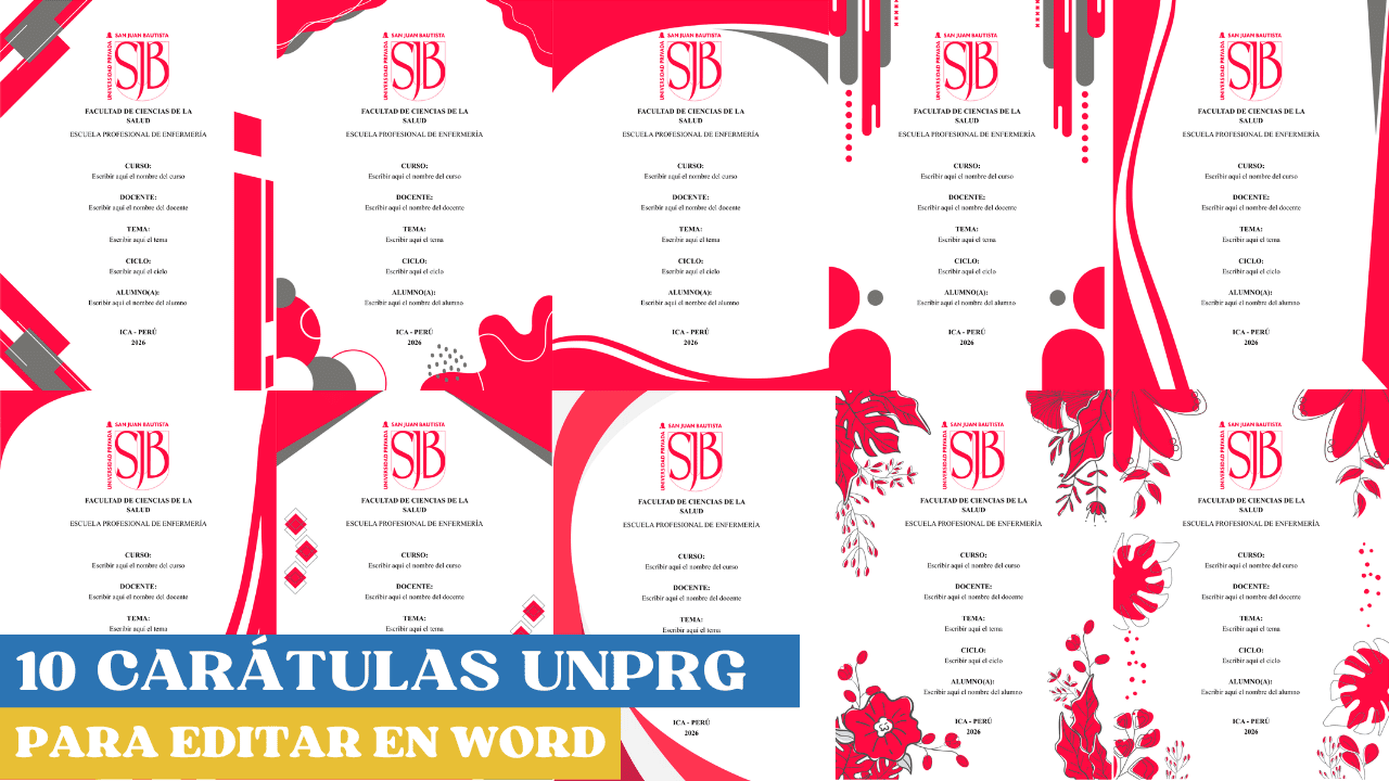 Carátulas UPSJB Editables en Word: Imprime y Ahorra Tiempo