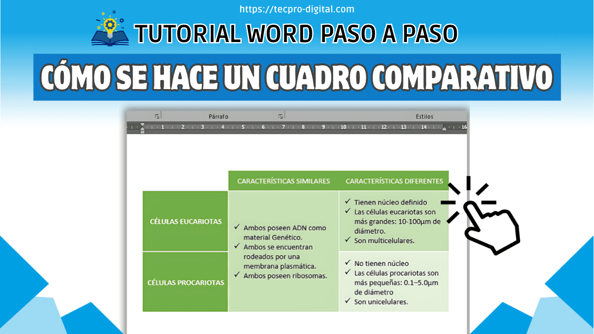 como se hace un cuadro comparativo en word tutorial paso a paso
