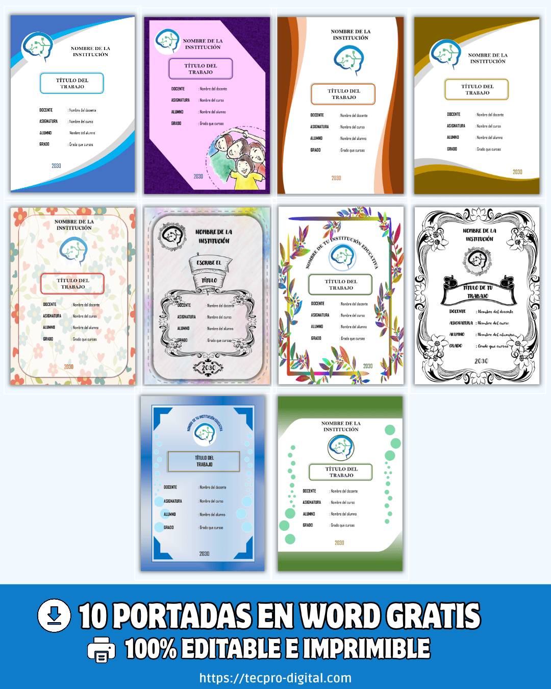 Plantillas de presentación para un trabajo en word
